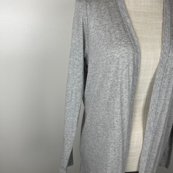 Athleta Camino Wrap Crossover Long Sweater, Gray Size Medium - Picture 6 of 8